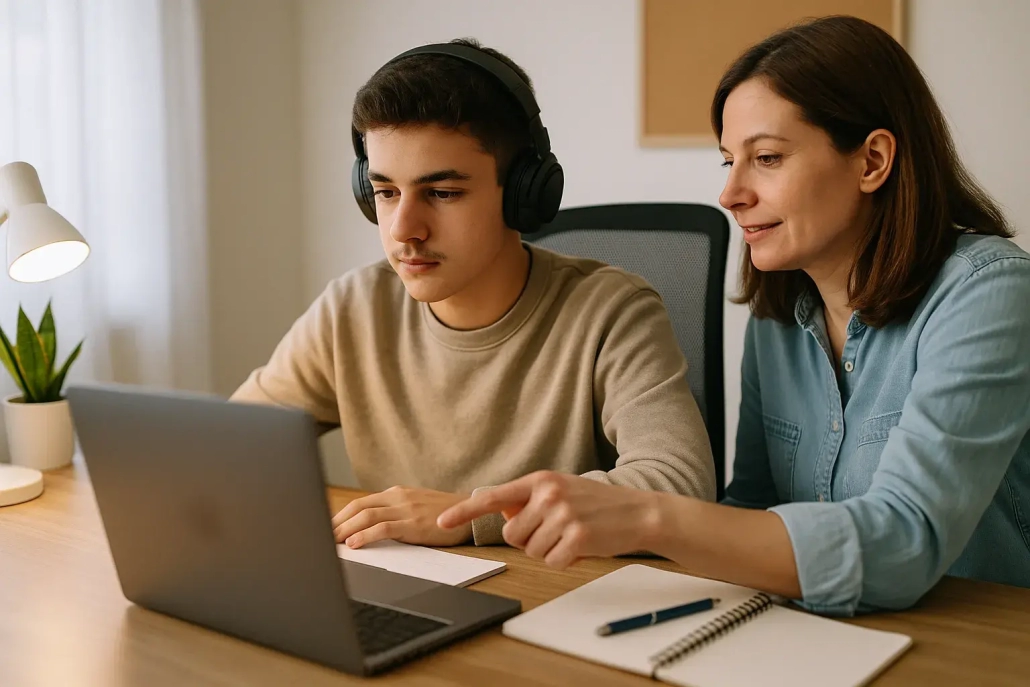 cómo apoyar a los hijos adolescentes que estudian de forma virtual