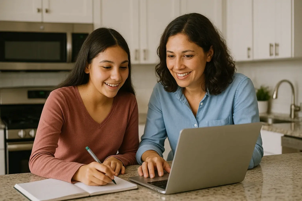 cómo apoyar a los hijos adolescentes que estudian de forma virtual