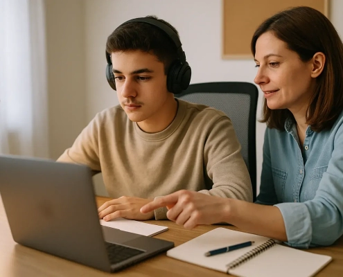 cómo apoyar a los hijos adolescentes que estudian de forma virtual